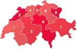 carte des cantons suisses